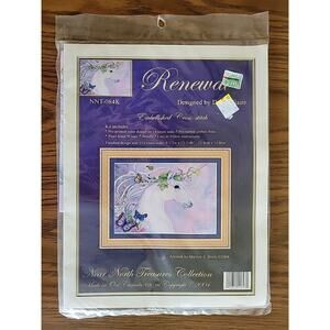 VTG Near North Treasures Unicorn Cross Stitch Kit Embellished Renewal NEW